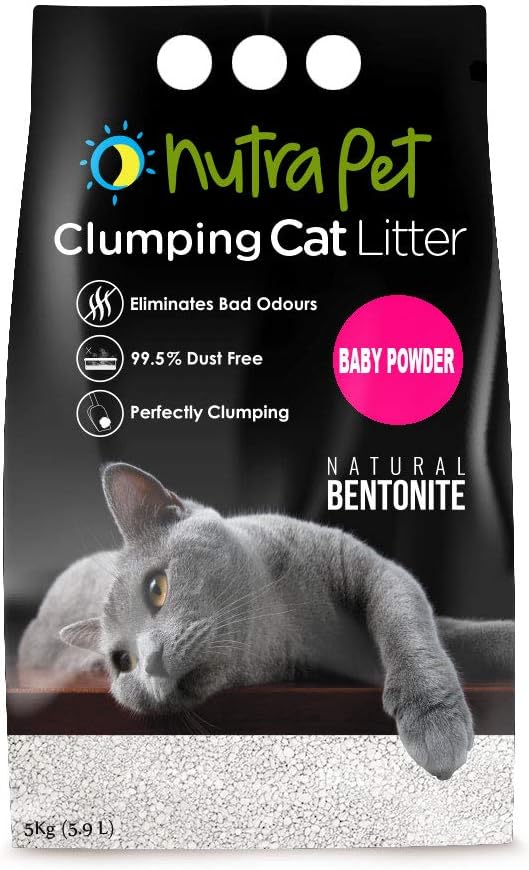 Nutrapet Baby Powder White Compact Cat Litter 5Kg