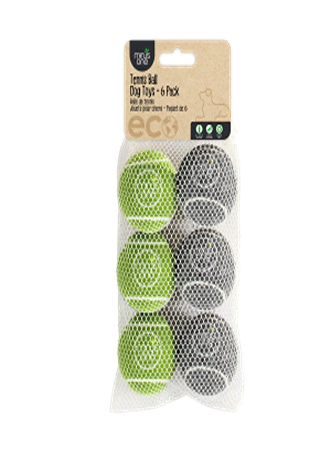 Bouncy Tennis Ball Dog Toys - 6 Pack