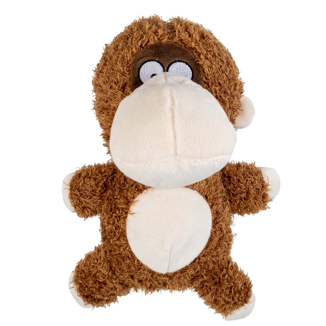 Duvo+ Plush Wildlife Monkey Crackle Dog Toy 22x13x26cm - Brown