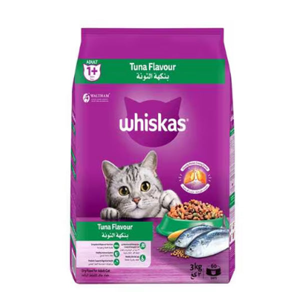 Whiskas Adult Tuna Flavour Dry Cat Food — 3KG