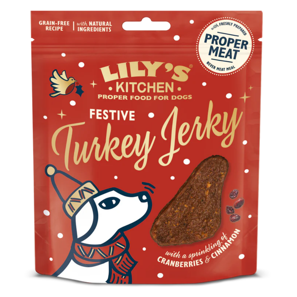 Lily’s Kitchen Christmas 2025 Turkey Jerky Dog Treat - 70G