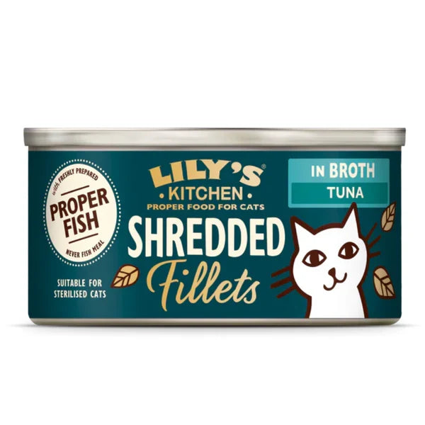 Lily’s Kitchen Shredded Fillets in Broth Tuna Wet Cat Food - 70G
