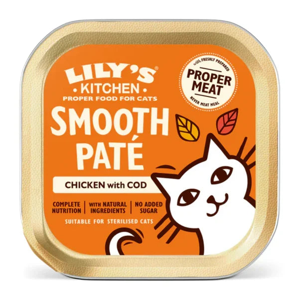 Lily’s Kitchen Smooth Paté Chicken with Cod Wet Cat Food - 85G