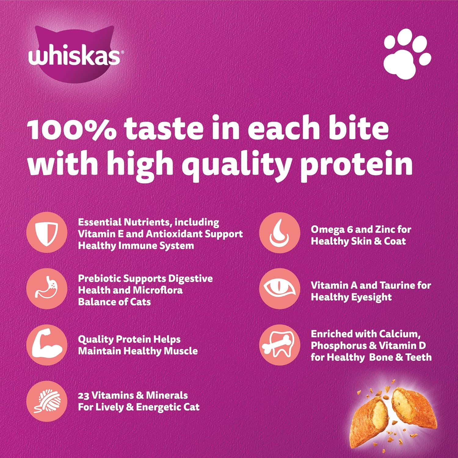 Whiskas Adult Tuna & Salmon Dry Cat Food