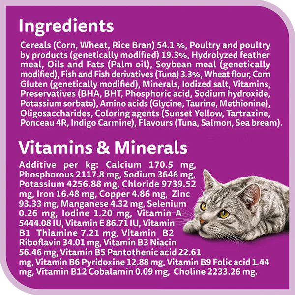 Whiskas Adult Tuna & Salmon Dry Cat Food
