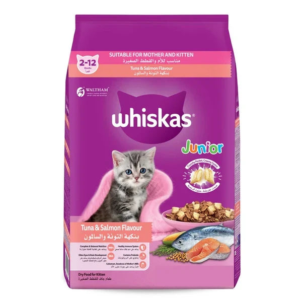 Whiskas Junior Tuna & Salmon Dry Cat Food - 1.2KG