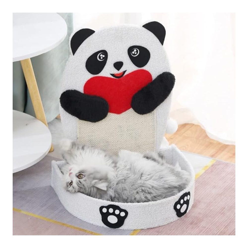 Cozy Paws Panda Shape Cat Scratching Board With Sisal Rope and Scratching Pad -41*33*62cm