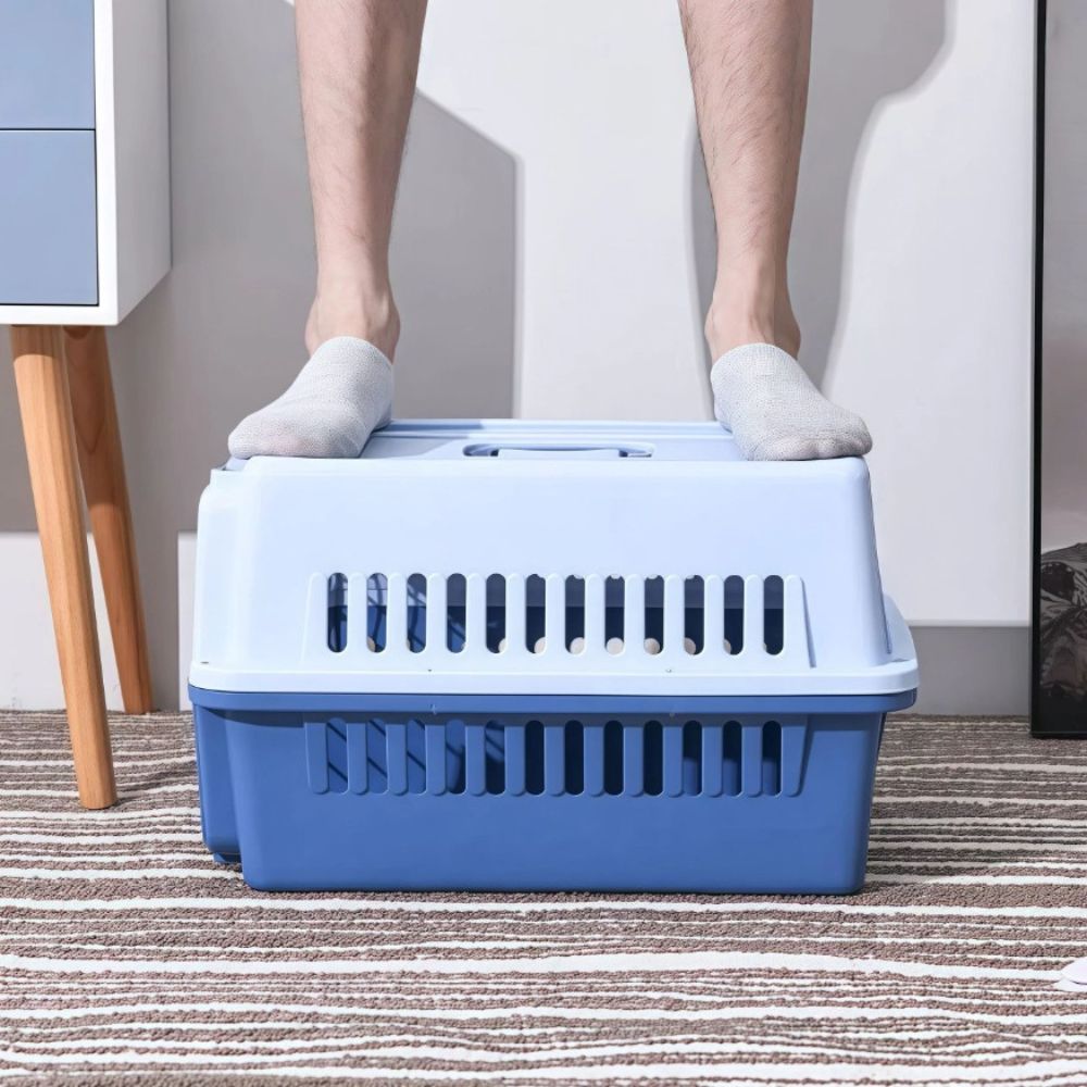 Cozy Paws Plastic Pet Carrier with Metal Door – 58*37*35 – Mixed Colours