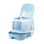 Cozy Paws Flip Top Jumbo Cat Litter Box With Scoop-52*32*40cm-Blue