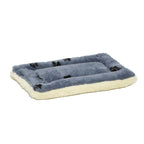 QuietTime Reversible Paw Print Fleece Pet Bed