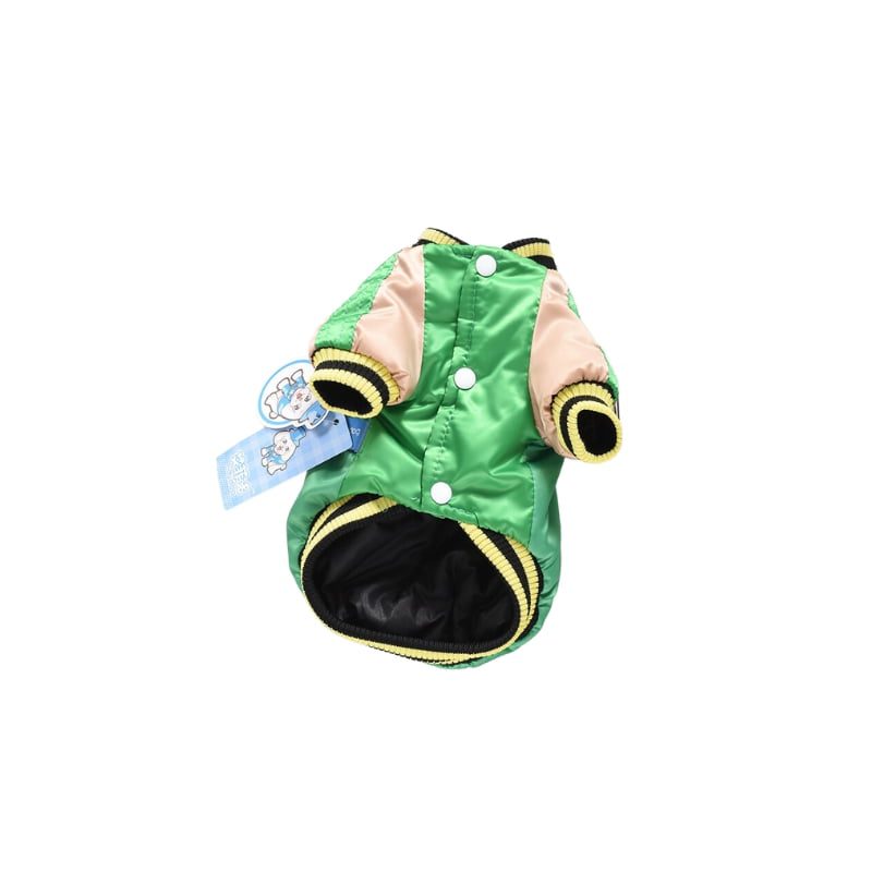 Hong Pet cotton Elfidog print winter Coat-Green-Small