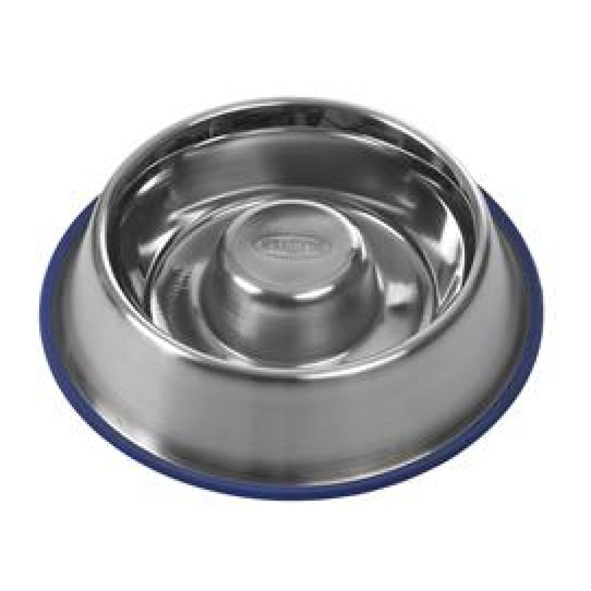 Buster Stainless Steel slow feeder blue base Medium