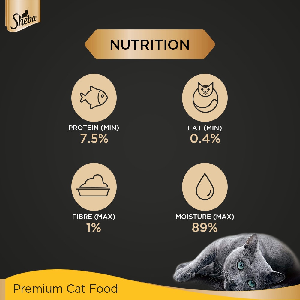 Sheba Fine Wet Cat Food Pouch Tuna with Pumpkin & Carrot in Gravy 70G