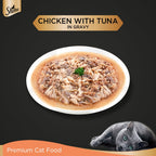Sheba Fine Wet Cat Food Pouch Chicken & Tuna in Gravy 70G