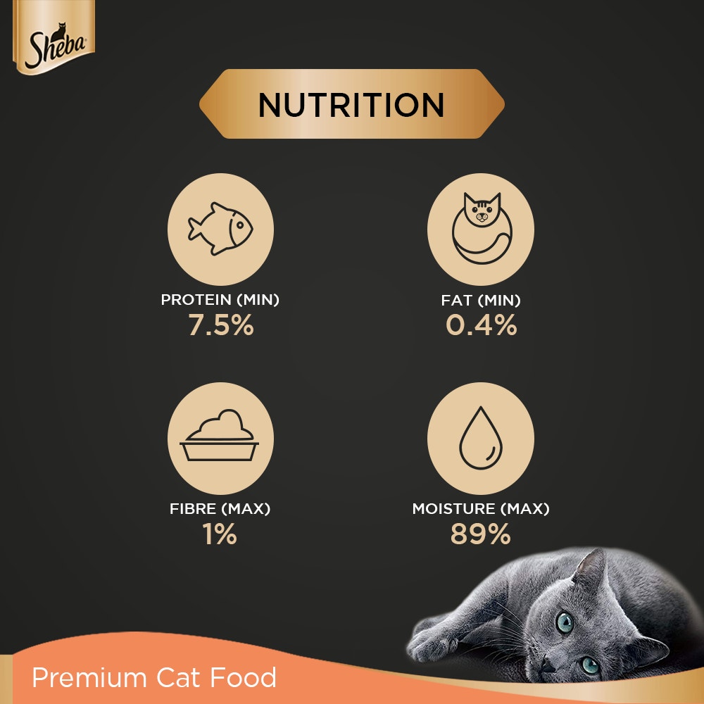 Sheba Fine Wet Cat Food Pouch Chicken & Tuna in Gravy 70G