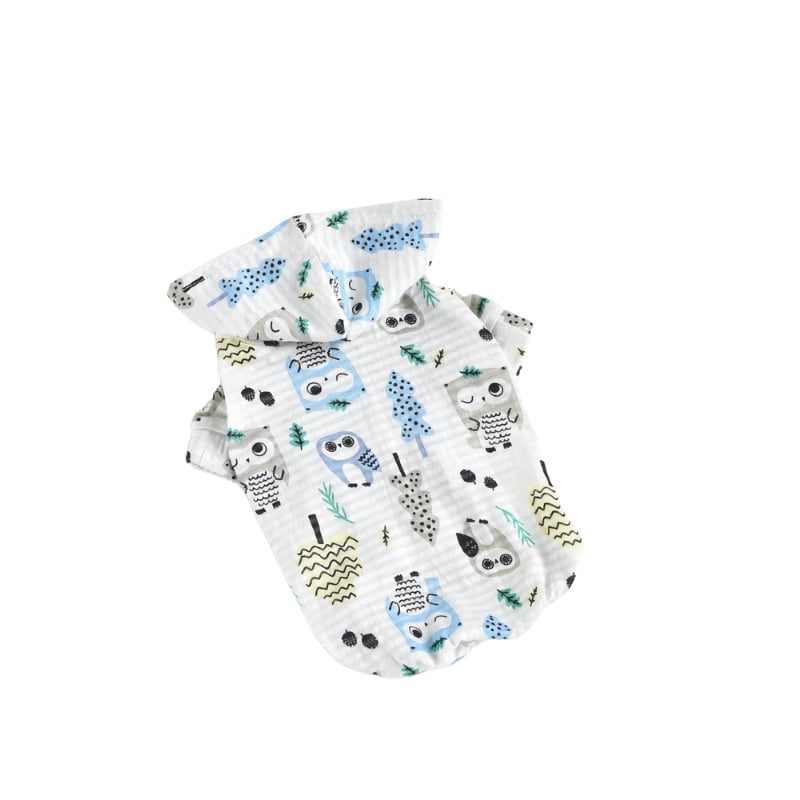 Hong Pet Animal Print Pet OutFit-White