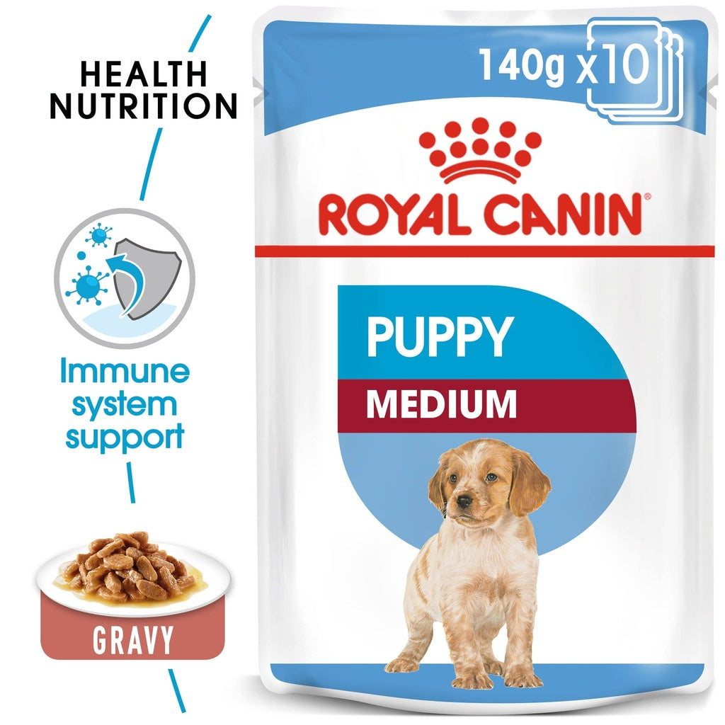 Size Health Nutrition Medium Puppy (Wet Food - Pouches) 10 x 140 g
