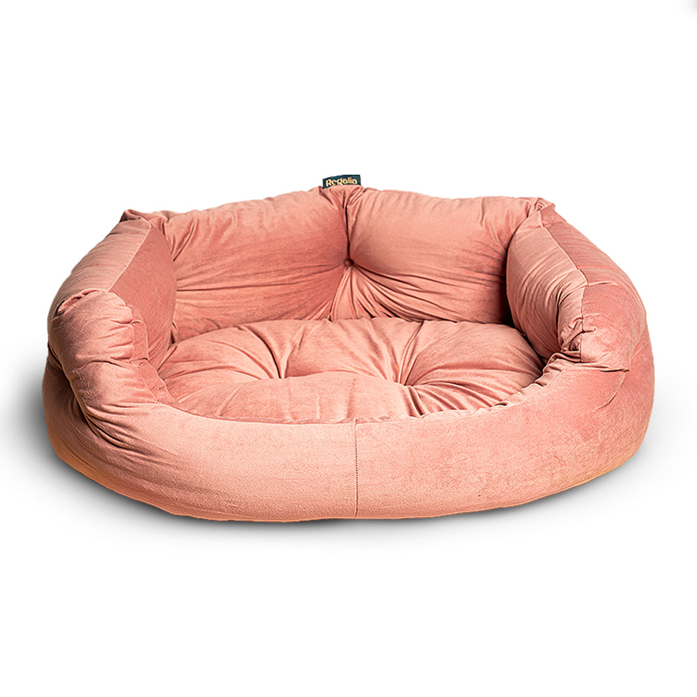 Regalia Velvet Deluxe Slumber Non-slip Dog Bed - 76cm