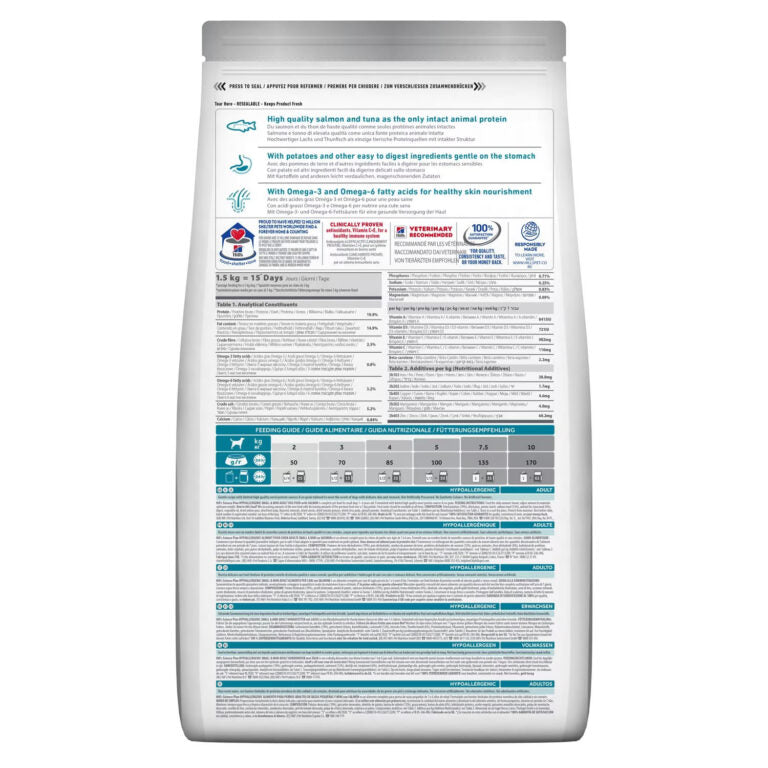 Hill's Science Plan Hypoallergenic Small & Mini Adult Dry Dog Food with Salmon (1.5KG)