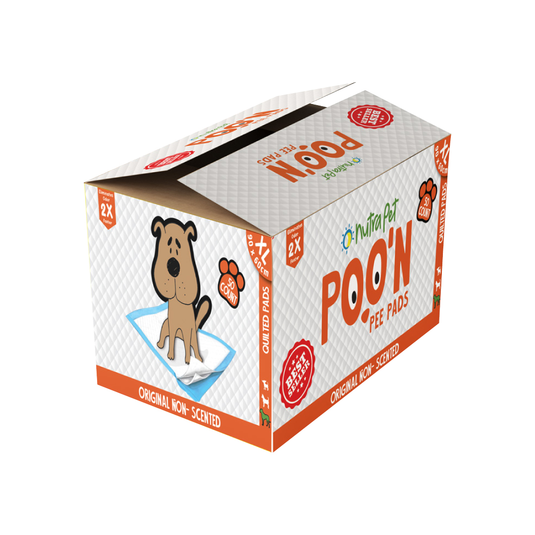 NutraPet Poo N Pee Pads Original 60 Cms X 60 Cms 5 X Absorption With F ...