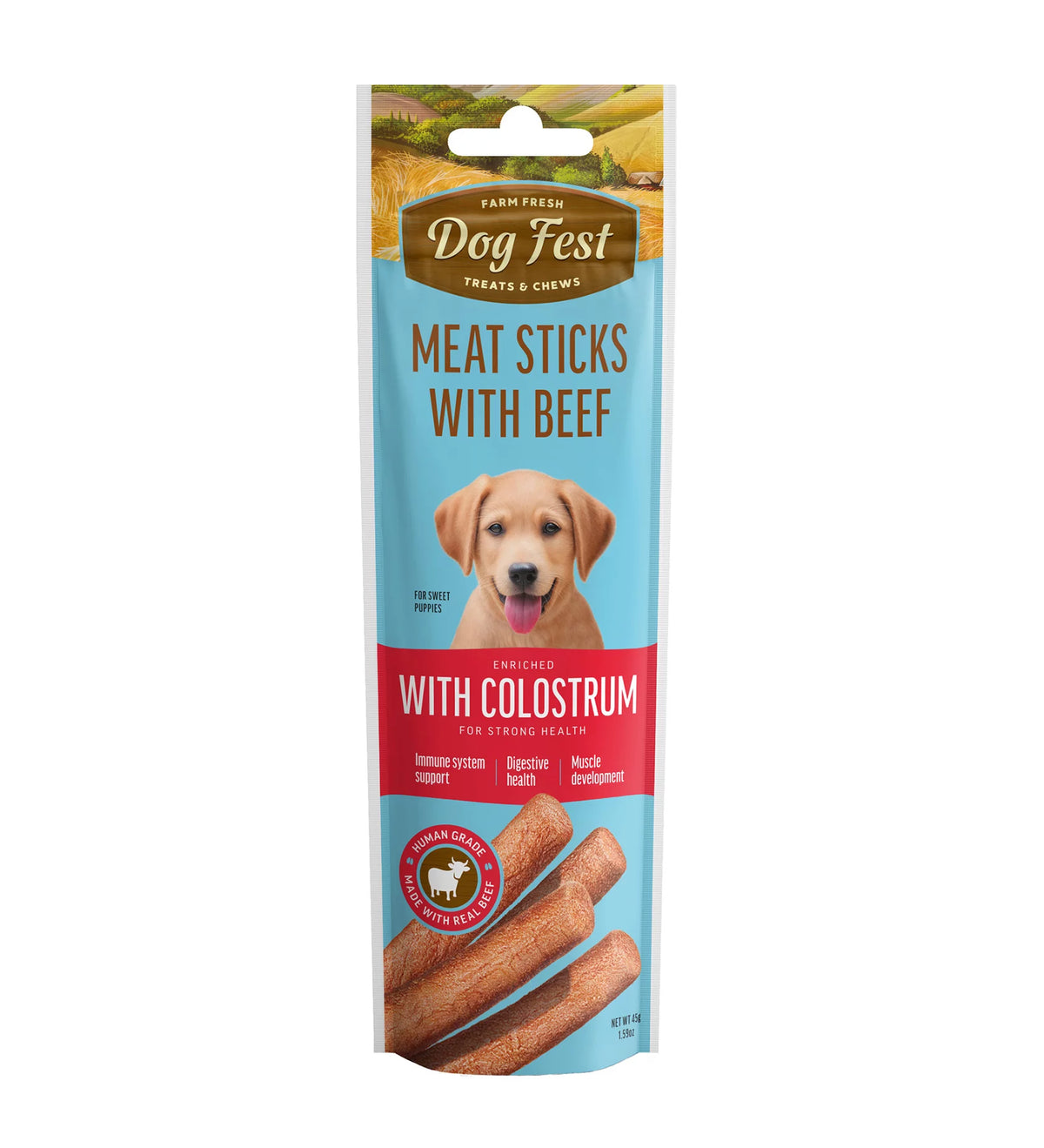 Dog Fest Beef Stick with Colostrum 45g