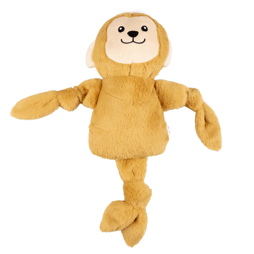 Duvo+ Plush Pawbies Monkey Crackle Dog Toy 23x9x33cm - Brown