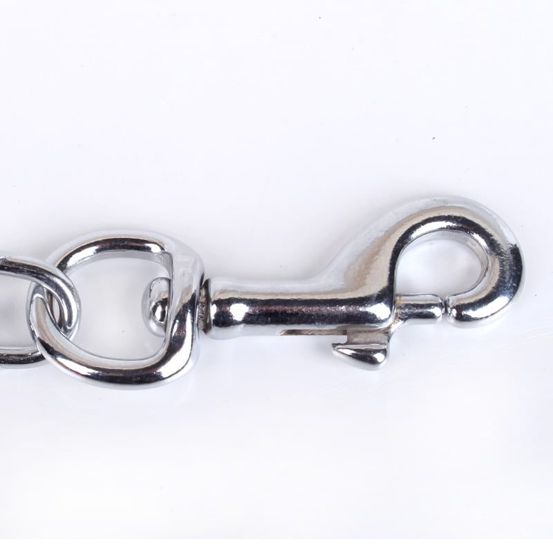 For Pet Dog Lead Chain With Pu Handle & Collar - Large (3.0*120Cm) (Mixed Colors)
