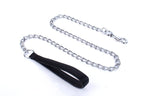 For Pet Dog Lead Chain With Pu Handle & Collar - Large (3.0*120Cm) (Mixed Colors)