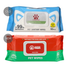 Thunder Paws Aloe Vera Sanitary Pet Wipes Suitable for Cats and Dogs
