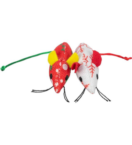 Trixie Christmas 2pcs Mouse Cat Toy