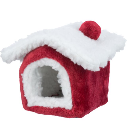 Trixie Christmas Cuddly Cave for Small Pets - RED/23X18X24CM