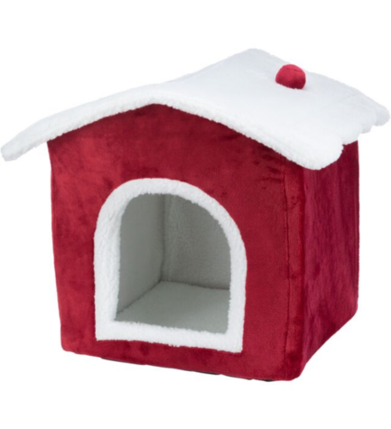 Trixie Christmas Nevio Cave for Dogs - RED/35X45X38CM