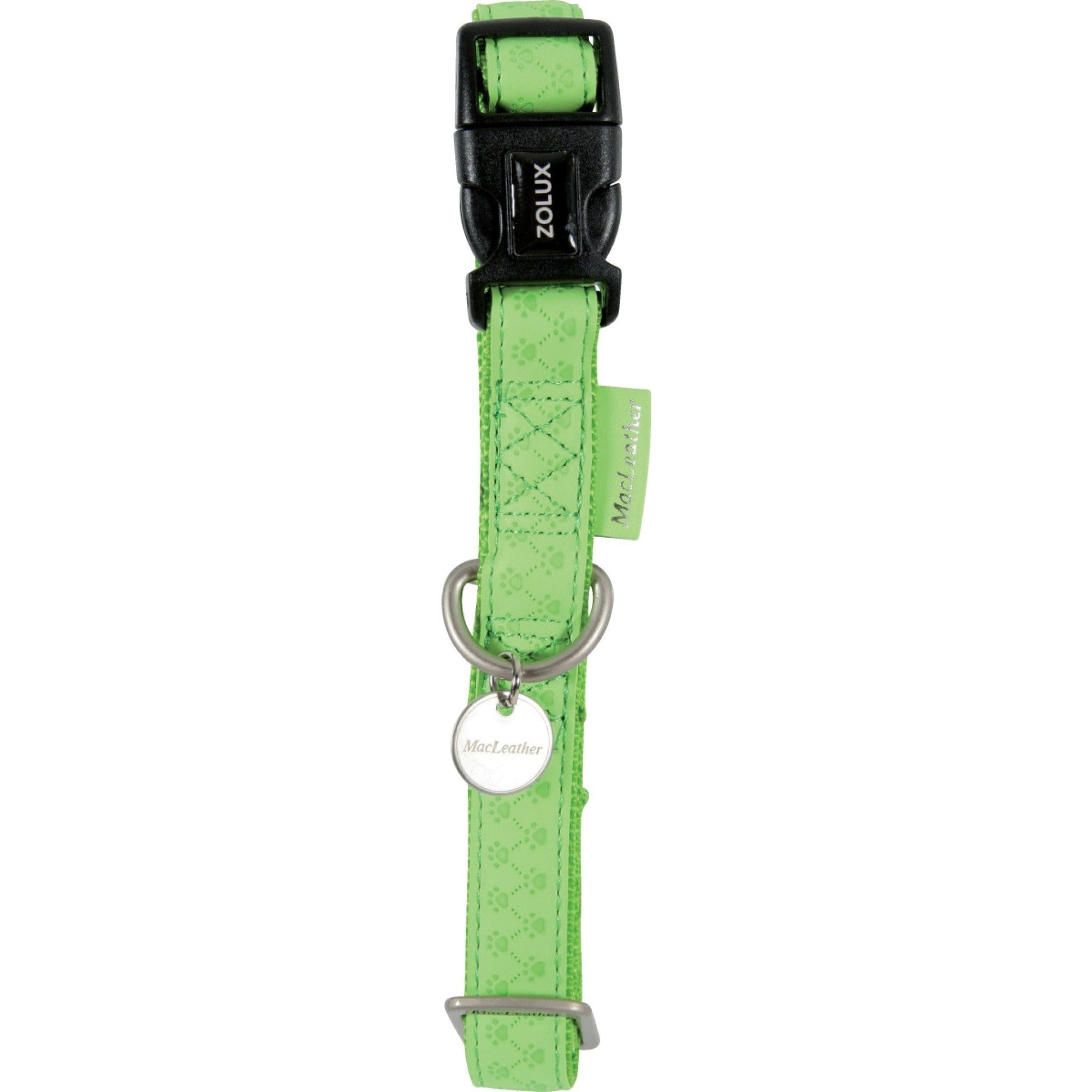 Macleather Adjustable Collar Anise Green, 10 mm