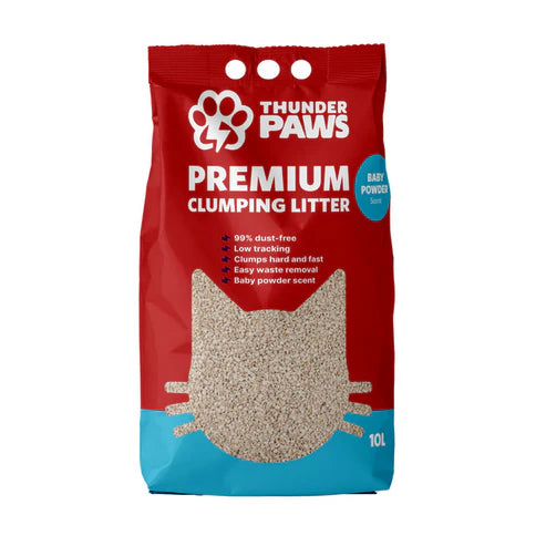 Thunder Paws Premium Hard Clumping Clay Cat Litter
