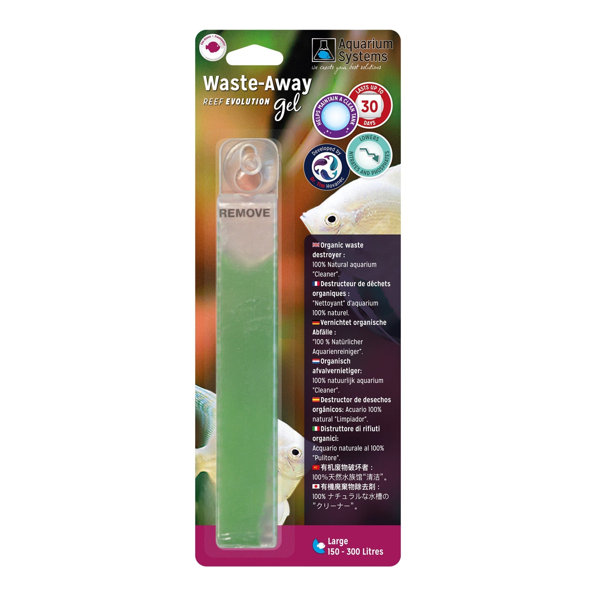 Waste-Away Gel Freshwater Single Pack Large, 150-300 L