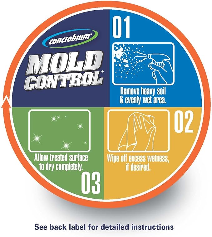 Concrobium 25001 Mold Control Jug, Gallon , CC128OZ 4PK MODE CONRTOL CA (4 x 3.78 L / 1 Gallon ) - PACK OF 4 GALLON