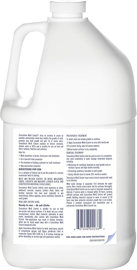 Concrobium 25001 Mold Control Jug, Gallon , CC128OZ 4PK MODE CONRTOL CA (4 x 3.78 L / 1 Gallon ) - PACK OF 4 GALLON