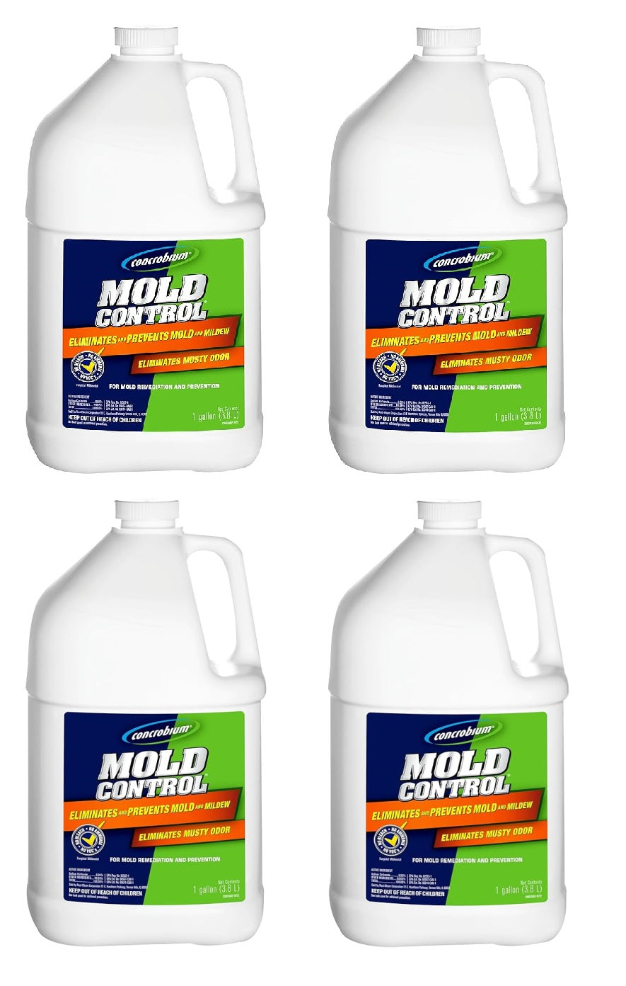 Concrobium 25001 Mold Control Jug, Gallon , CC128OZ 4PK MODE CONRTOL CA (4 x 3.78 L / 1 Gallon ) - PACK OF 4 GALLON