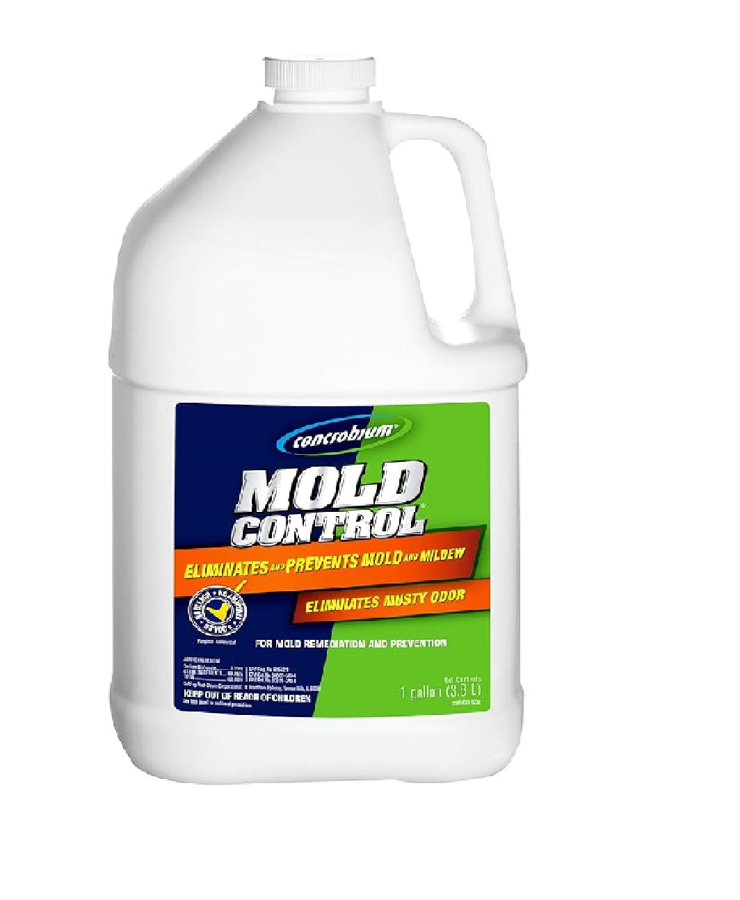 Concrobium Mold Control, 1 Gallon Refill, Eliminates and Prevents Mold, EPA Registered, Bleach Free, Odorless, VOC Free, For Indoor and Outdoor Surfaces