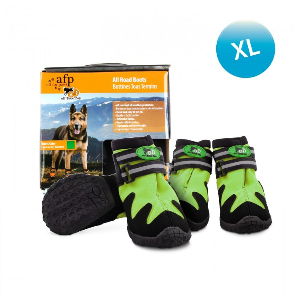 Outdoor Dog Shoes Green XLarge, 7 cm