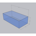 Dymax Shallow Aquarium 60 cm x 30 cm x 18cm (5 mm)