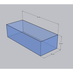 Dymax Shallow Aquarium 75 cm x 30 cm x 20 cm (6 mm)