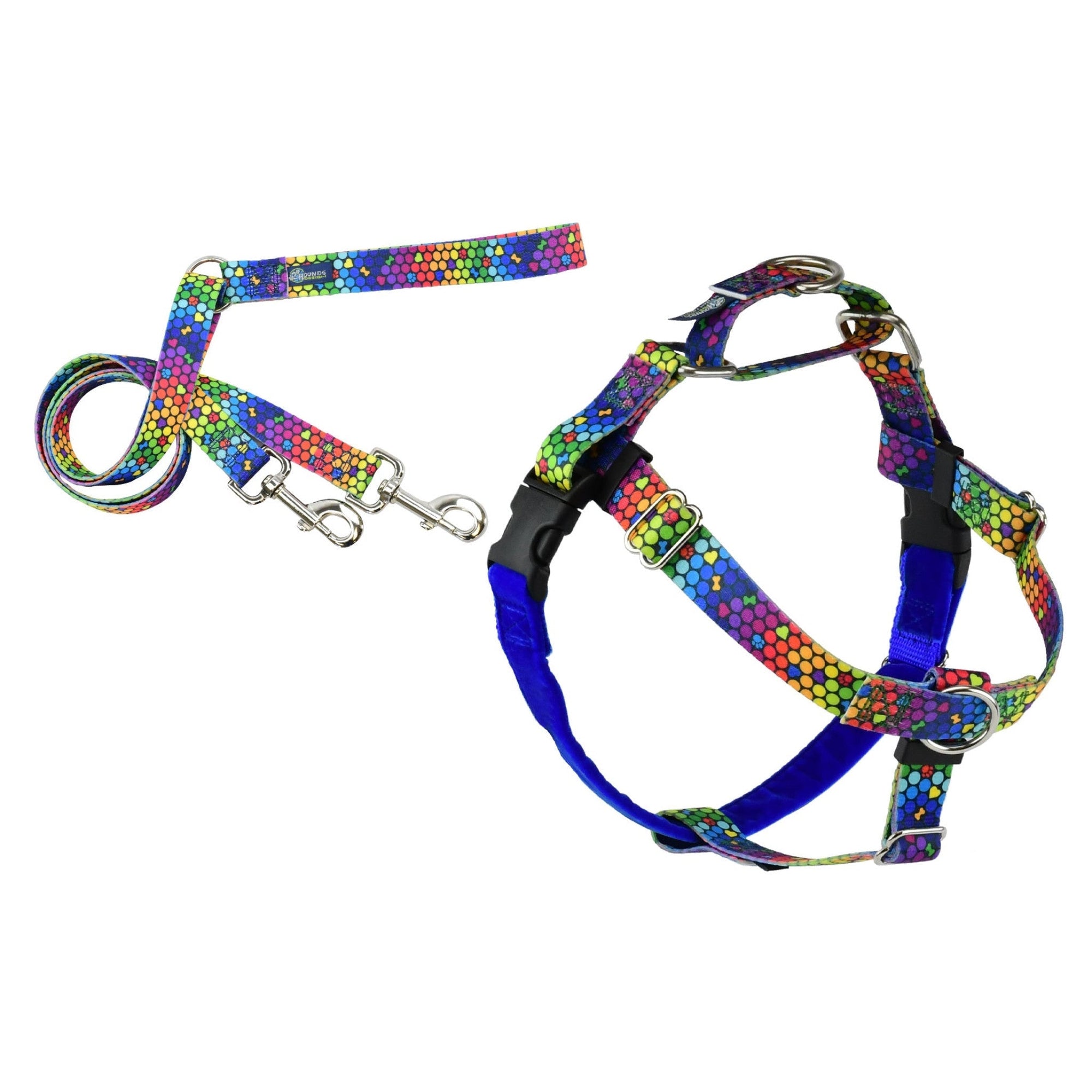 Rainbow Freedom No Pull Harness and Leash