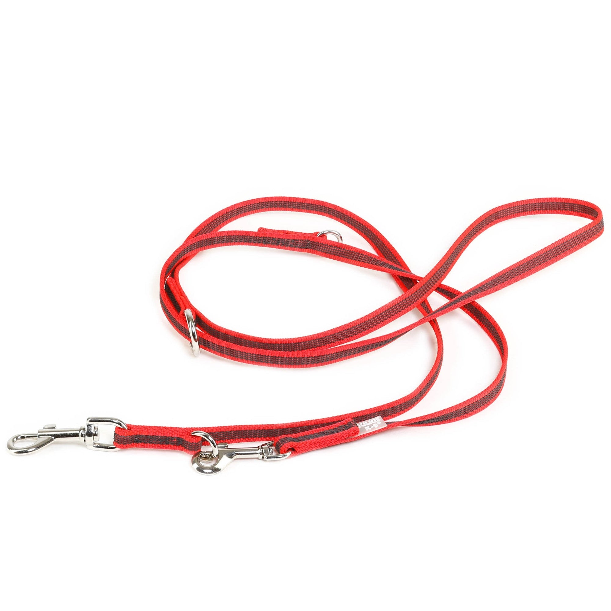 Color & Gray Adjustable Leash Red-Gray Width 1.4 cm