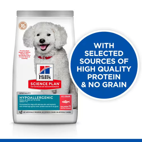 Hill's Science Plan Hypoallergenic Small & Mini Adult Dry Dog Food with Salmon (1.5KG)