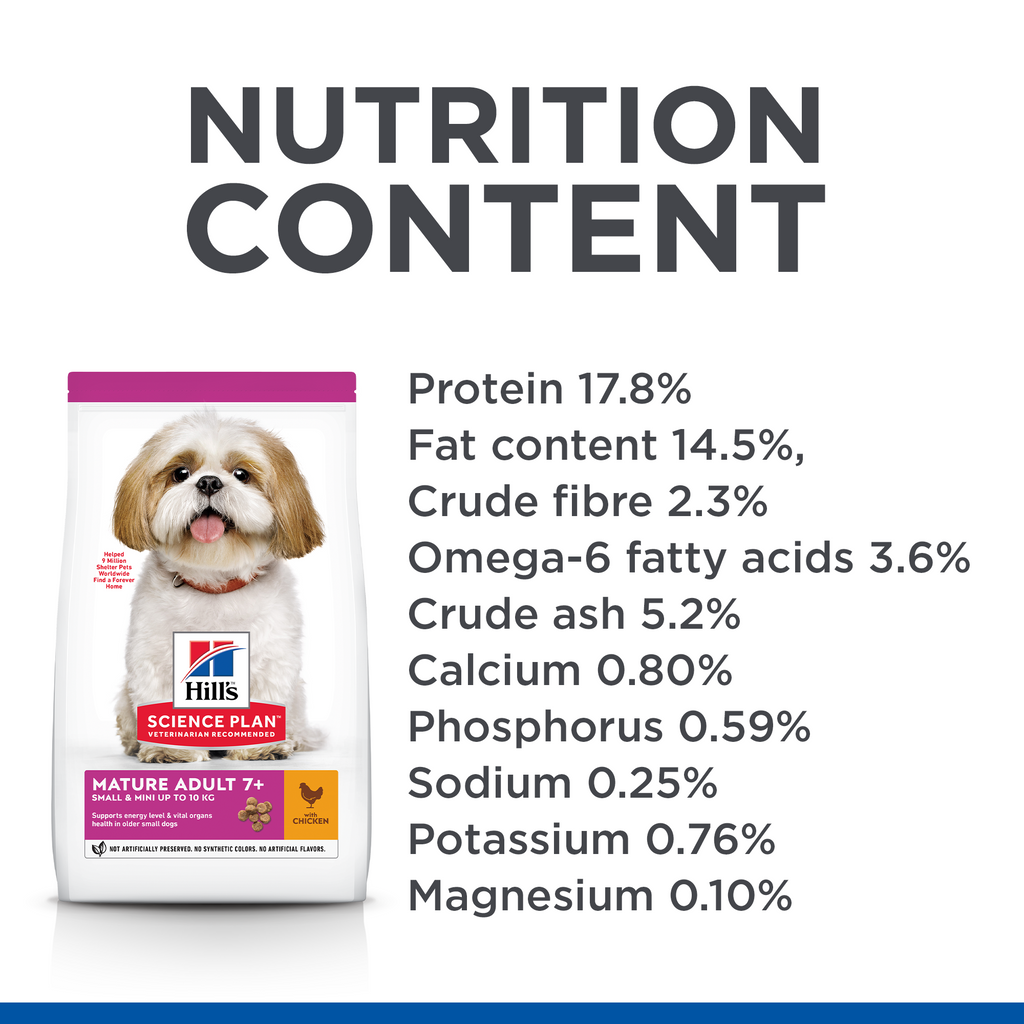 Hill's Science Plan Small & Mini Mature Adult 7+ Dog Food With Chicken (3kg)