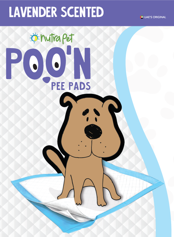 Nutrapet Poo N Pee Pads Lavender Scented 60 Cms X 60 Cms 5 X Absorption With Floor Mat Stickers