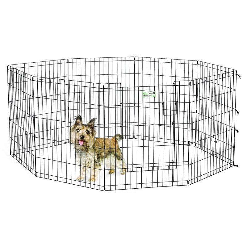 30Inch Black Exercise Pen with Full MAX Lock Door