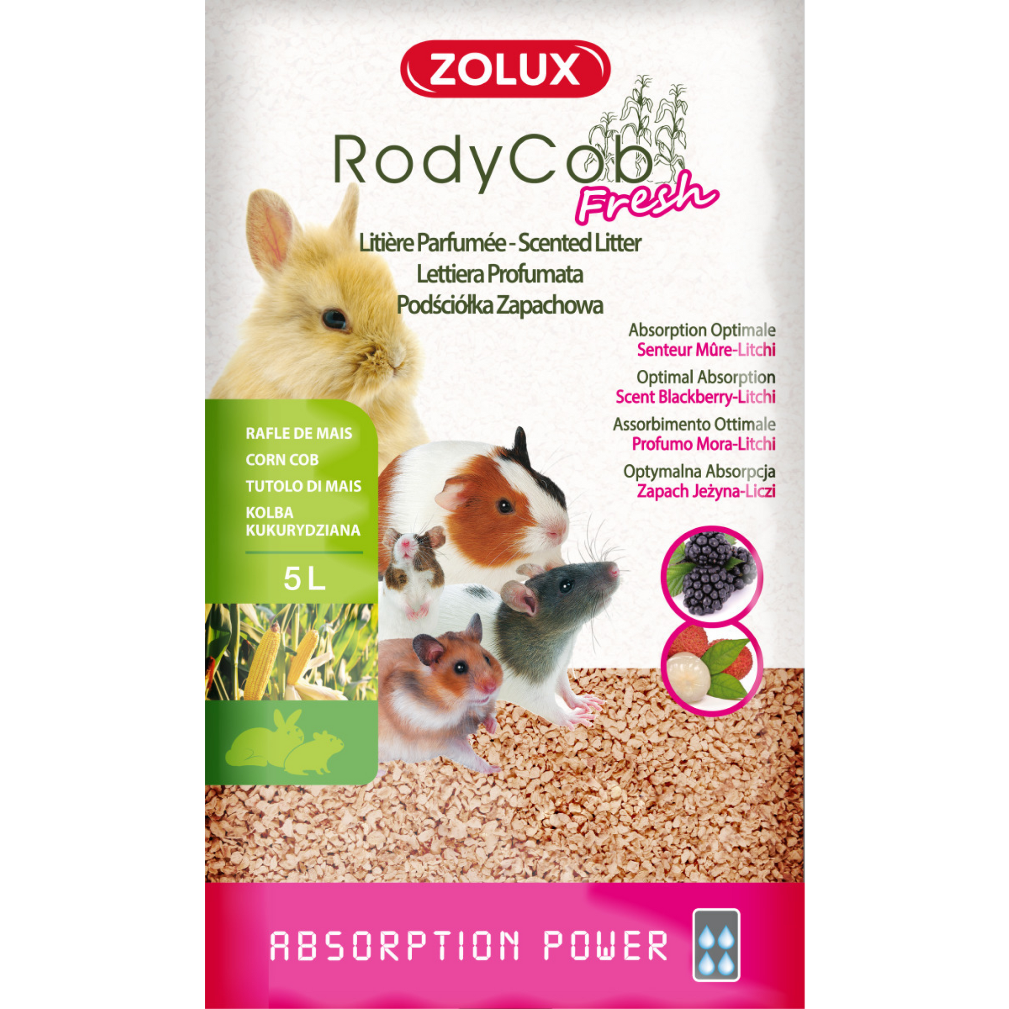 Rodent Litter Rodycob Blackberry-Litchi 5L
