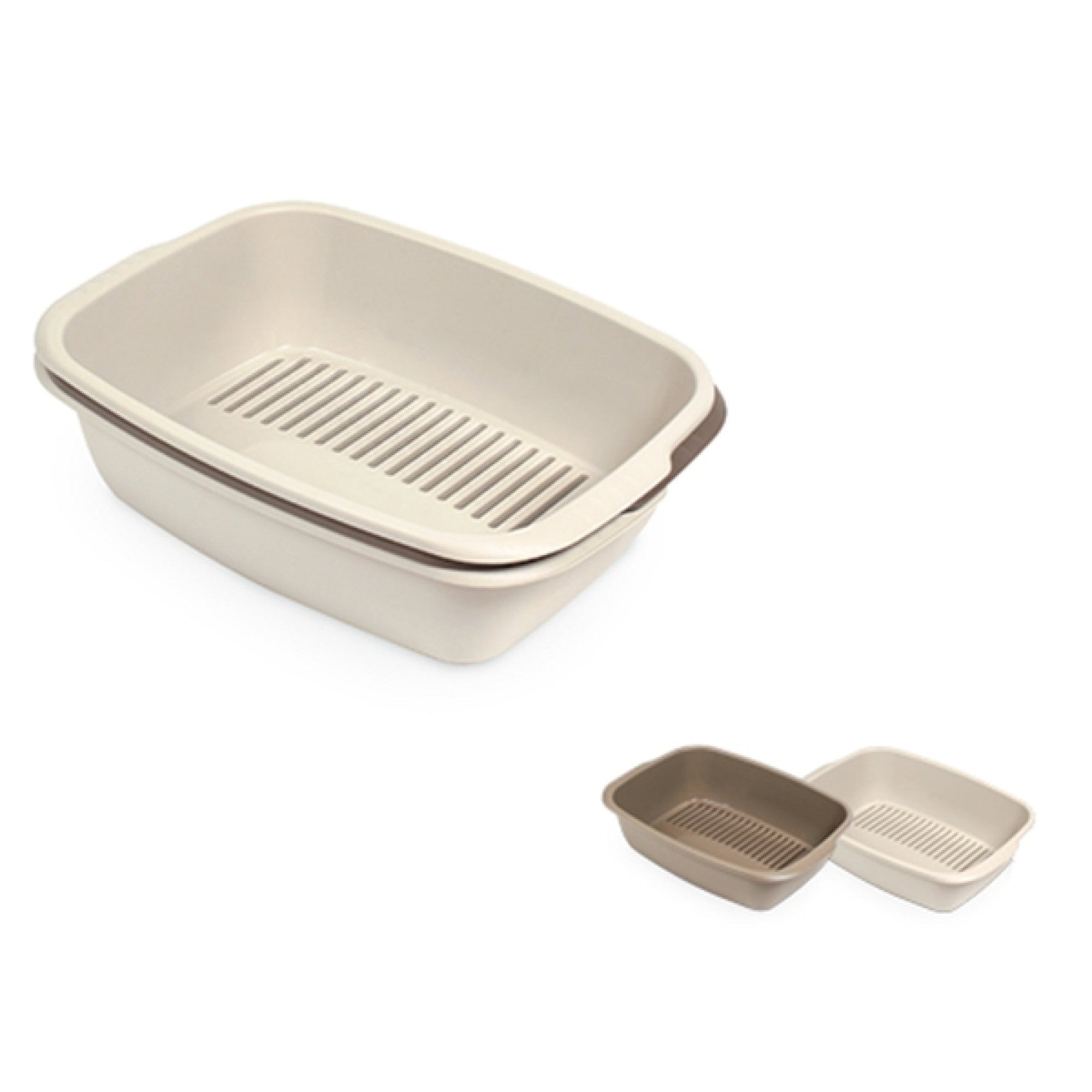 Miso Cat Litter Tray Beige 54 x 38.5 x 16 cm